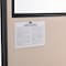 Global Industrial Office Partition Panel With Partial Window, 48-1/4W x 96H, Tan 695789WTN - alternate 5